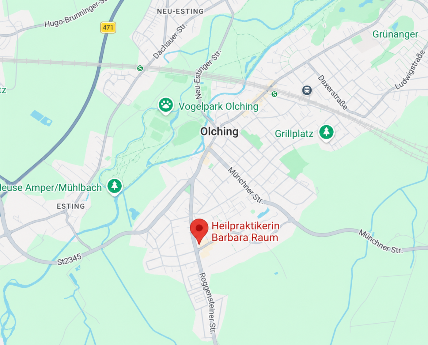 Anfahrt Heilpraktiker Praxis Barbara Raum, Emmering (Fürstenfeldbruck)